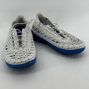 Nike ACG Watercat+ Shoes Mens Size 7 White Blue Woven Bungee Outdoor FN5202-100